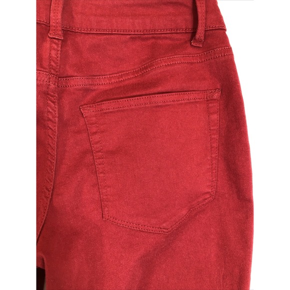 Maurice Pants Womens XS Deep Red Skinny Low Rise Jeans Jeggings Comfort Stretch - Picture 5 of 14